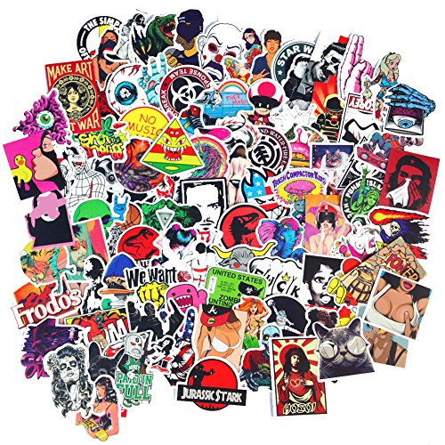 DreamerGO Cool Graffiti Stickers 100 Pieces Various Car Motorcycle Bicycle Skateboard Laptop Luggage Vinyl Sticker Graffiti Laptop Luggage Decals Bumper Stickers