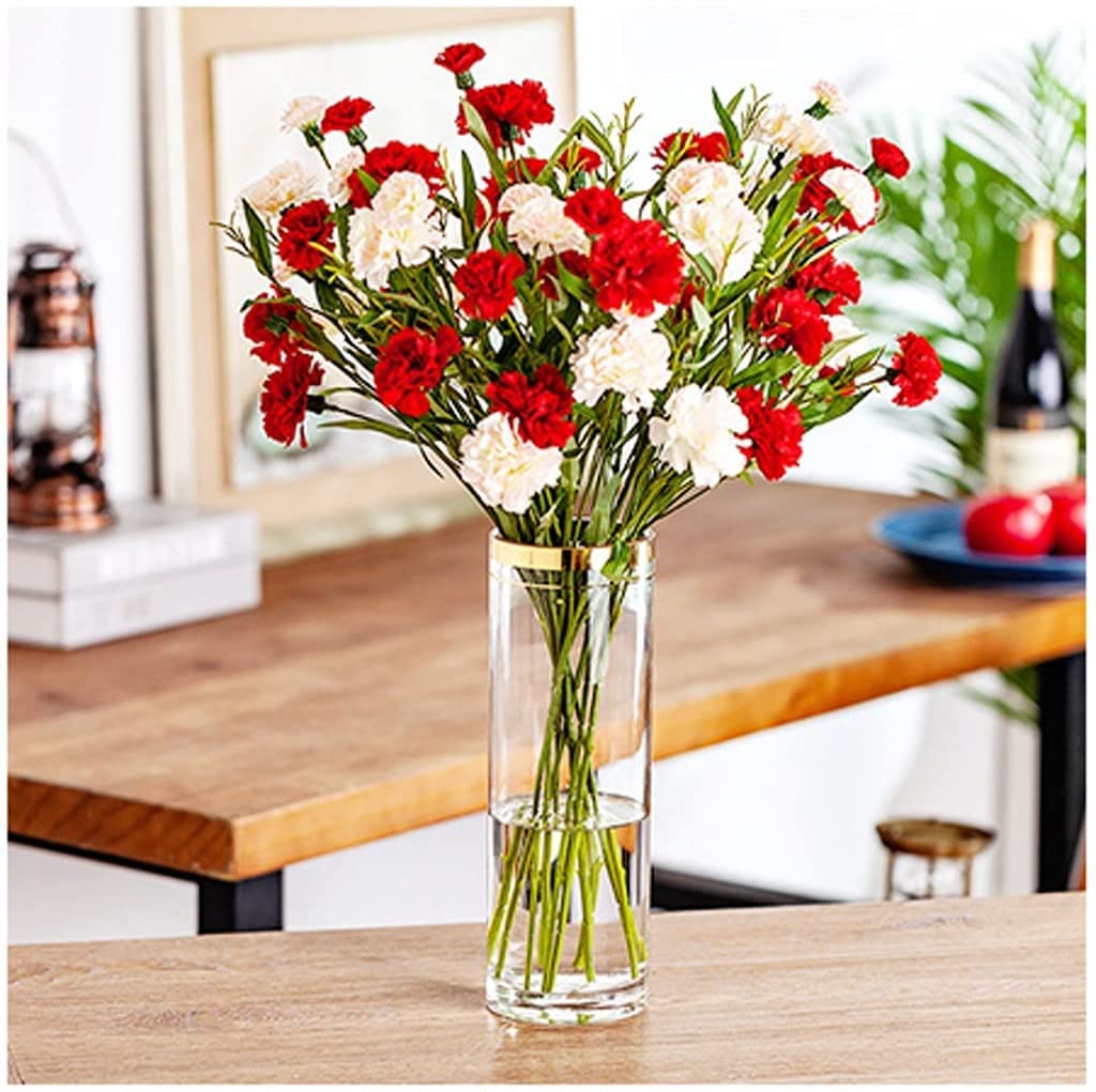 Amazon｜装飾用造花 陶器製花瓶付き造花カーネーション 室内装飾用造花
