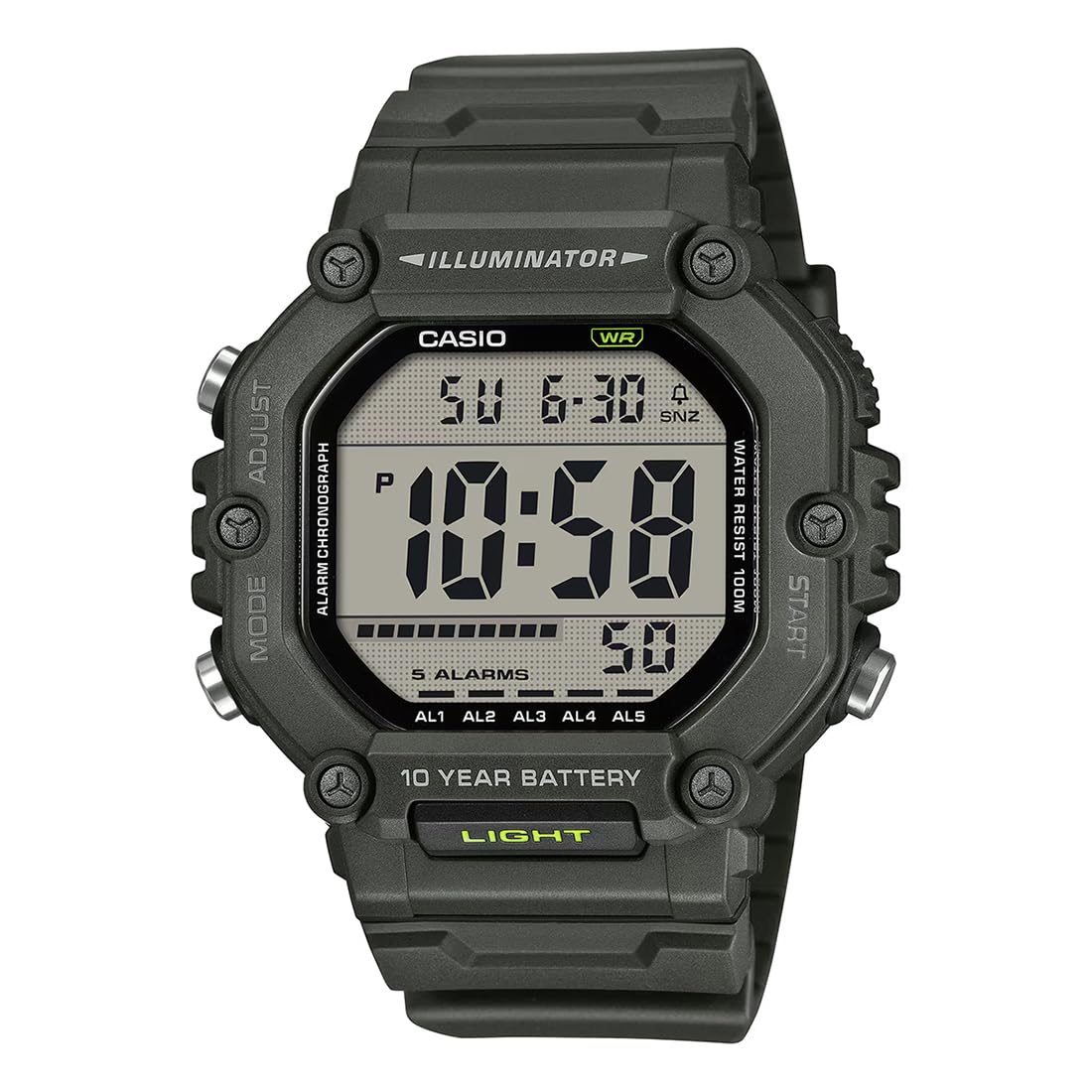 AE-1600HX-3AVDF Digital Clear Watch Unisex (D438)-image-45