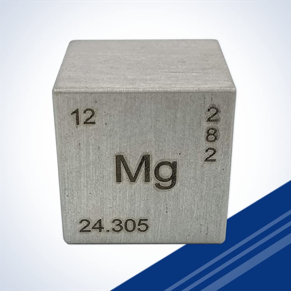 Cubo de elementos de magnesio, grabado – 2,5 cm