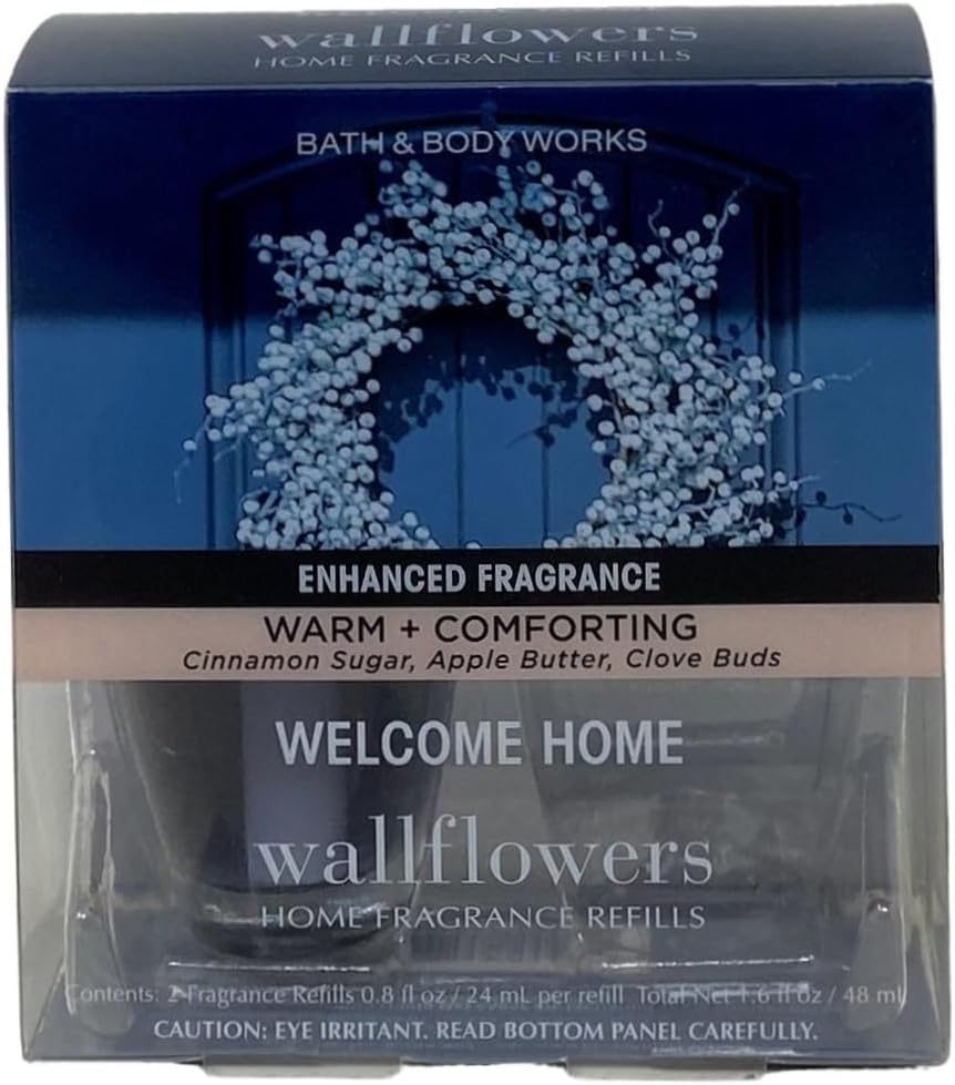 Bath and Body Works Welcome Home Wallflowers Fragrance Refill 4 Pack with a Marbela Sample Soap