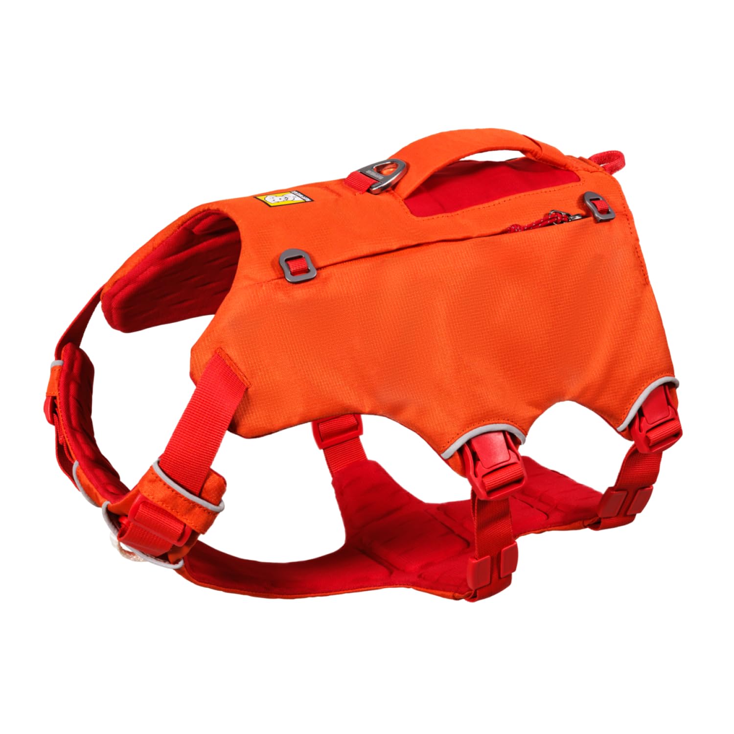 RUFFWEAR Palisades Pet Pack, bolsa modular para perros y bolsa de viaje, mochila ligera para perros para senderismo y caminar con arnés integrado, tamaño mediano, grosella roja