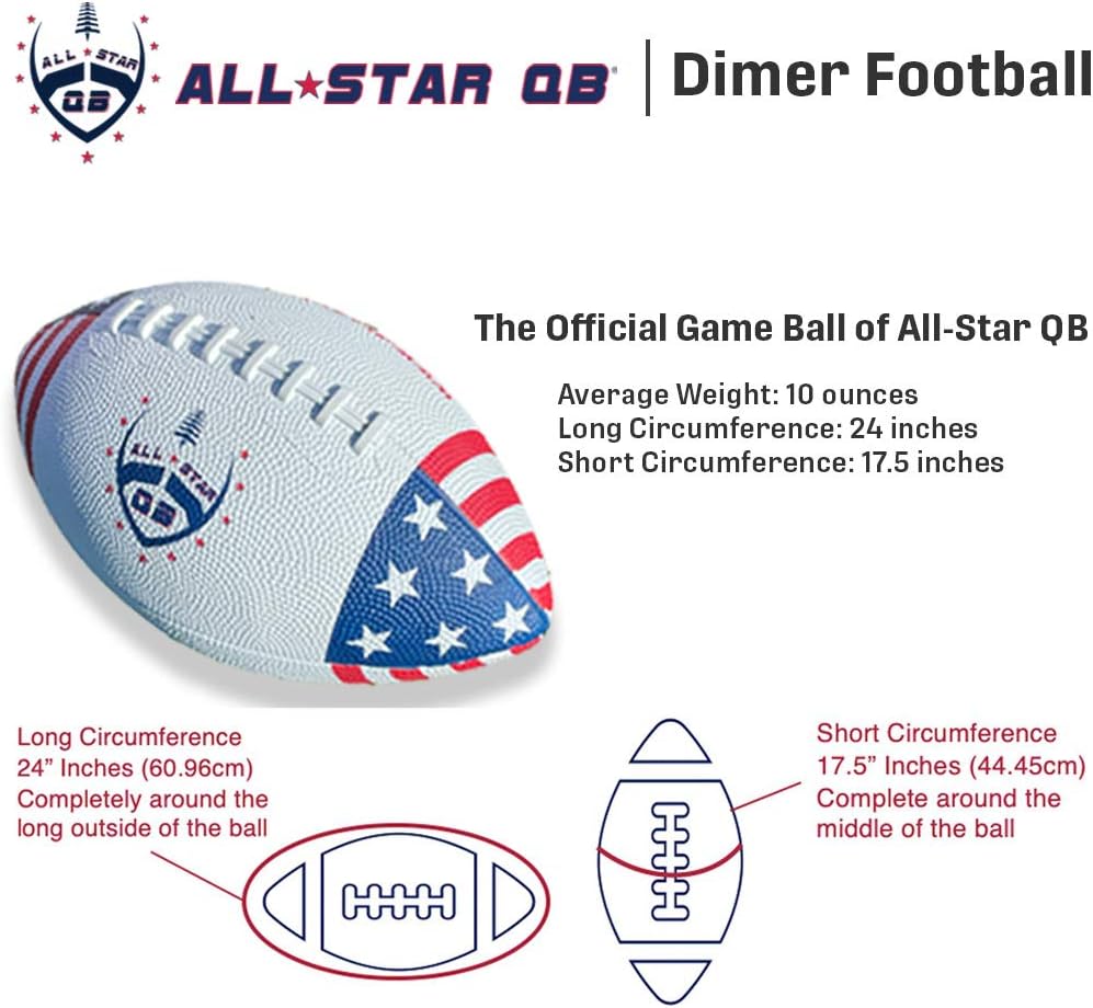 All Star QB LITE Football Throwing Net Game Set, Training & Practice Equipment -Easy Setup & Gameplay Ideal for Kids & Adults. Improves QB Throwing Accuracy. Perfect for Any Outdoor Games & The Beach : Sports & Outdoors