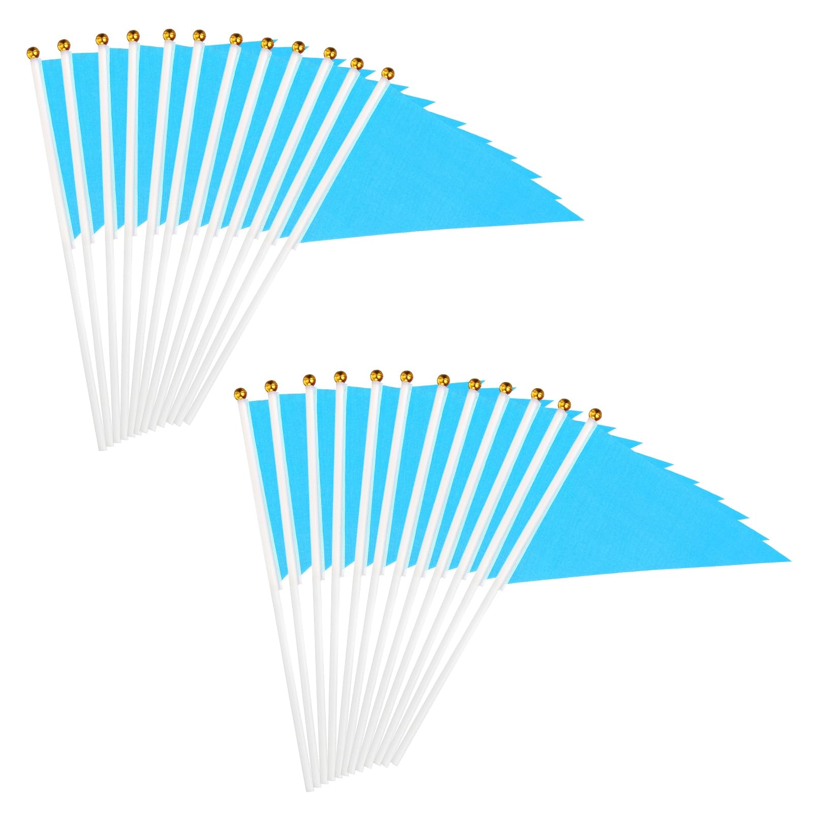 Mini drapeaux vierges bleu clair PATIKIL en lot de 25 pour graffiti et fêtes