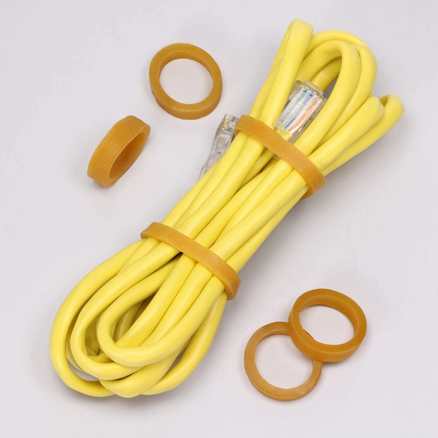 ONLYKXY Rubber bands 23mm OD 16mm ID Silicone Cable Ties Data Lines Silicone Cord Ties Reusable Rubber Rings Power Cable Tie Straps Elasticity Coil Ring Rubber bands (100 Pieces)