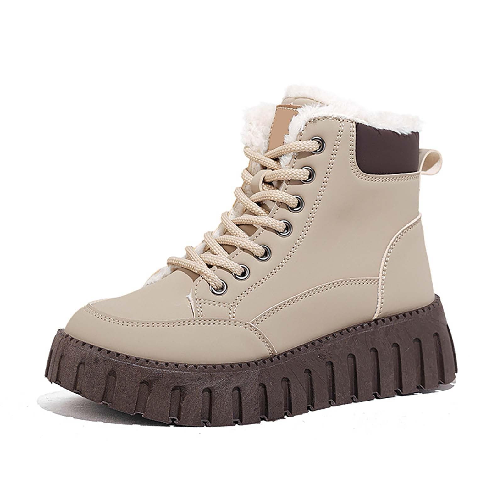 Zapatillas de estar por casa para mujer, mullidas, acolchadas, cálidas, cálidas y cálidas, botas cortas para mujer e invierno, botas acolchadas con tacón para mujer y mujer, con tacón