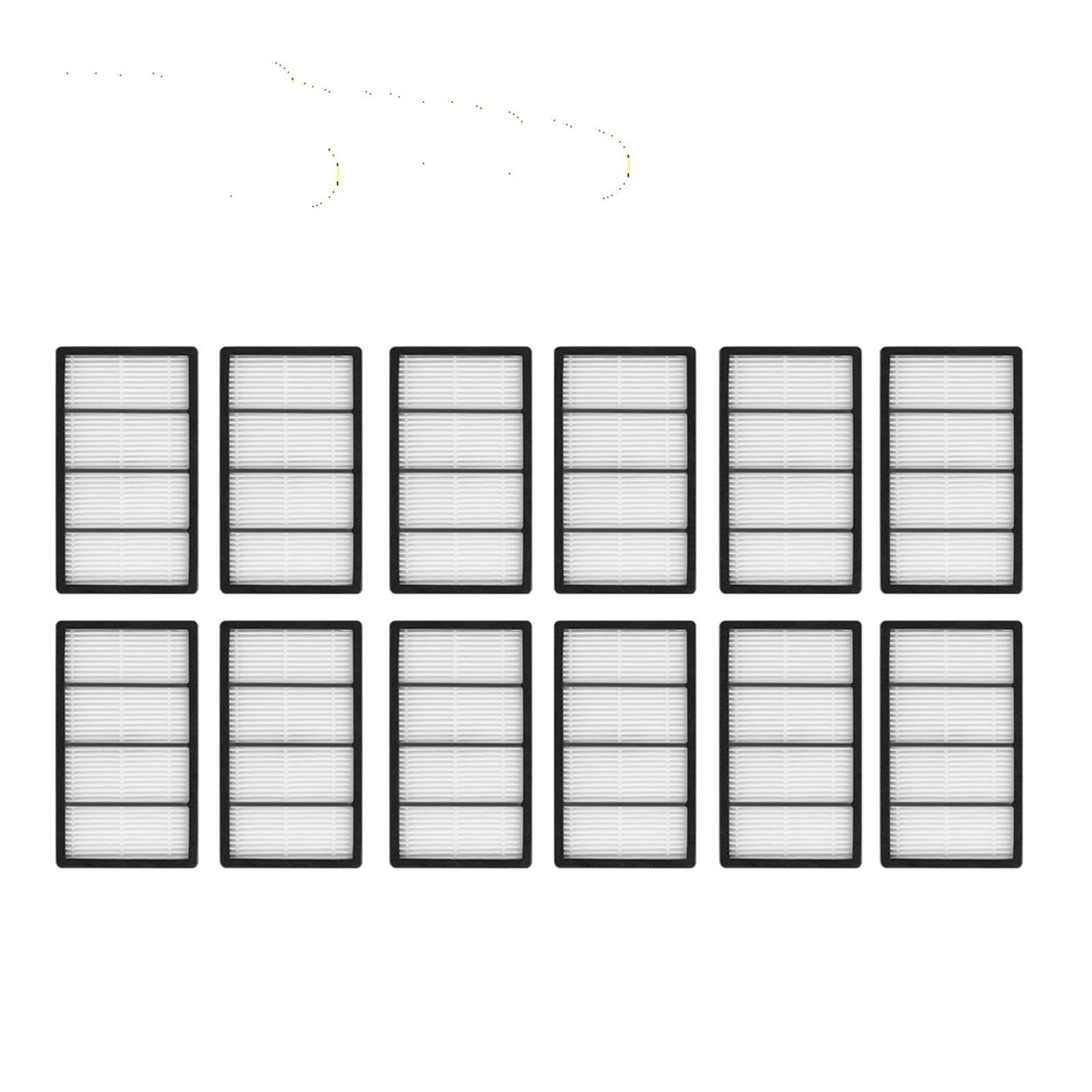 Generico Compatibile con gli accessori di ricambio del filtro HEPA for robot aspirapolvere Roomba S9/S9+/9150/9550(12pc)