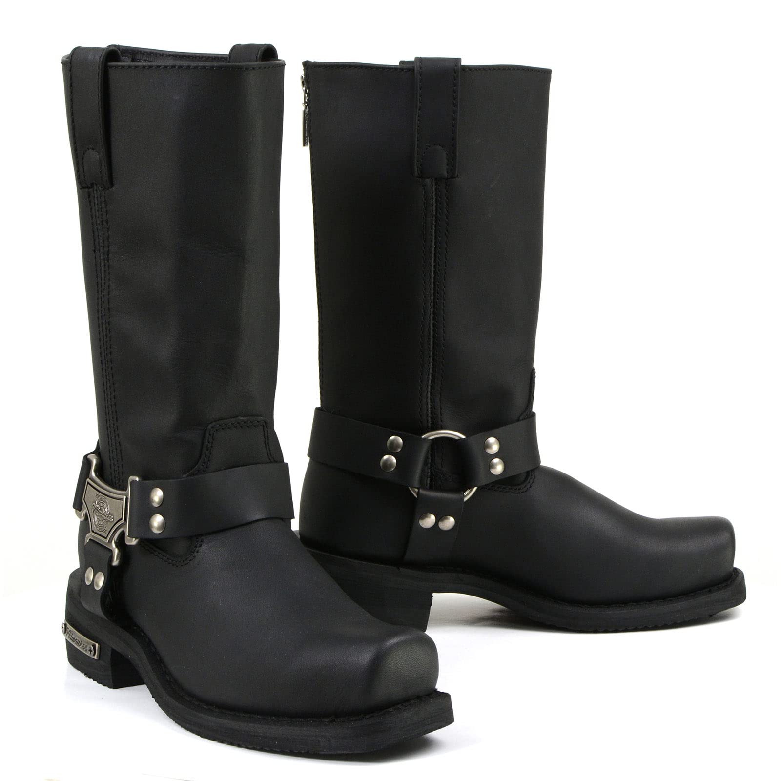 Classic Harness Leather Men's Motorcycle Boots