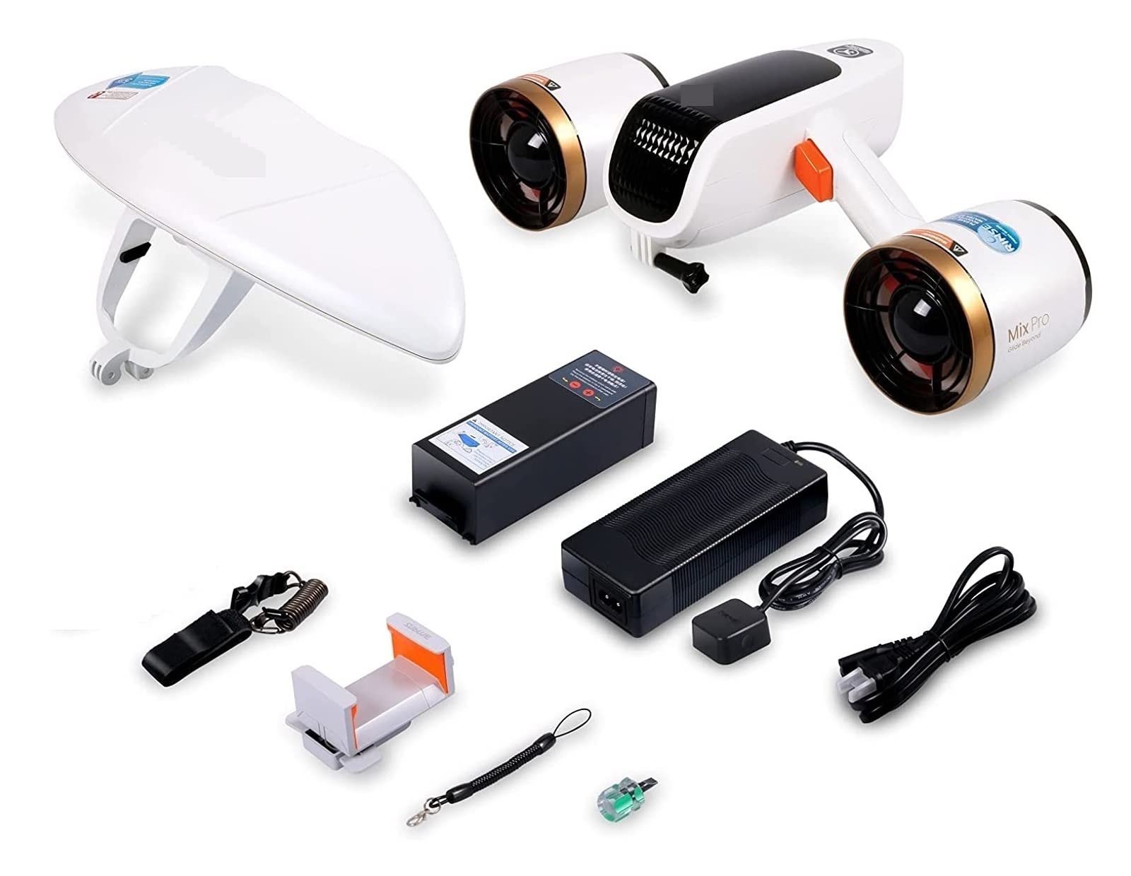 Scooter subacqueo elettrico, Il motorino subacqueo del mare 4.3Mph si raddoppia l'attrezzatura di immersione subacquea del motorino 60mins del motorino di immersione 40M for la piscina per sport acqua