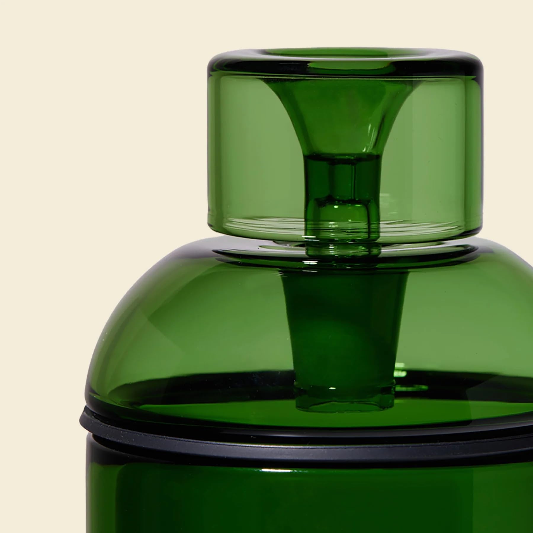 NWTN Home Vesper Gravity Bong | Vintage Glasbong Wasserpfeife aus Borosilikatglas zum Rauchen mit 14 mm Kopf, Glas-Wasserpfeife für den Tisch (Emerald)