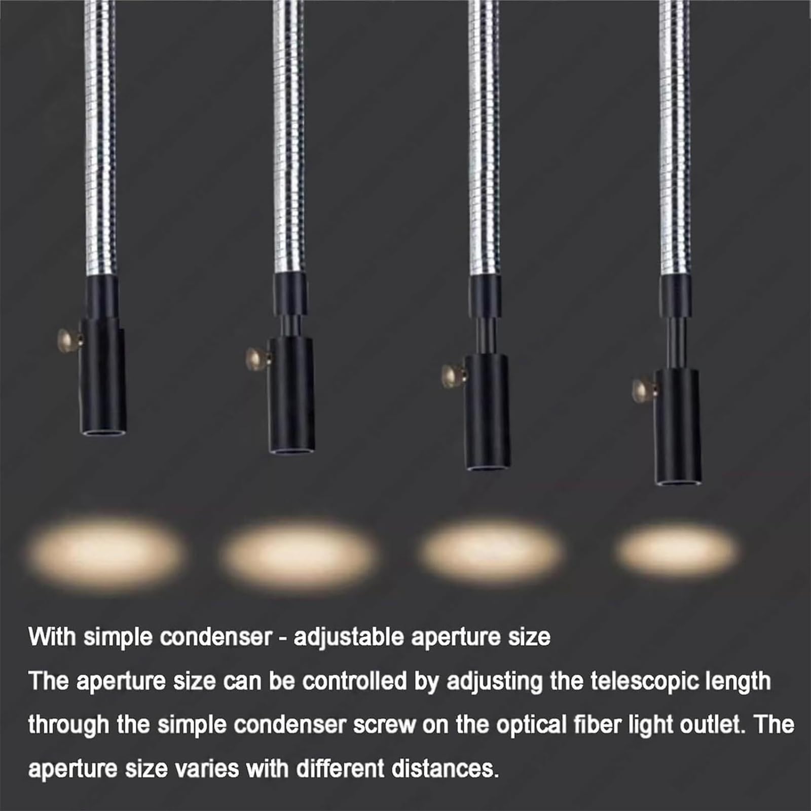 Fuente de luz LED fría de cuello de cisne doble, iluminador de microscopio de fibra óptica, brillo ajustable, 570-900 nm, para experimentos científicos y trabajos de laboratorio