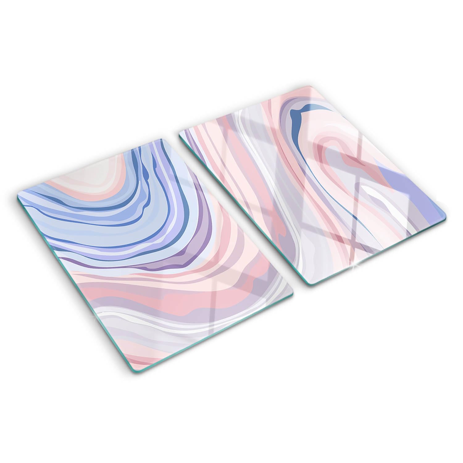 Planche en verre résistant à la chaleur avec impression vagues