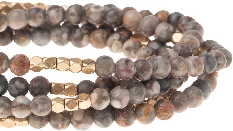 Scout Curated Wrap Necklace Bracelet – Over 30 Stone Options - Natural Stone Bracelet & Stone Necklace – Semi-Precious Gemstone Jewelry for Women