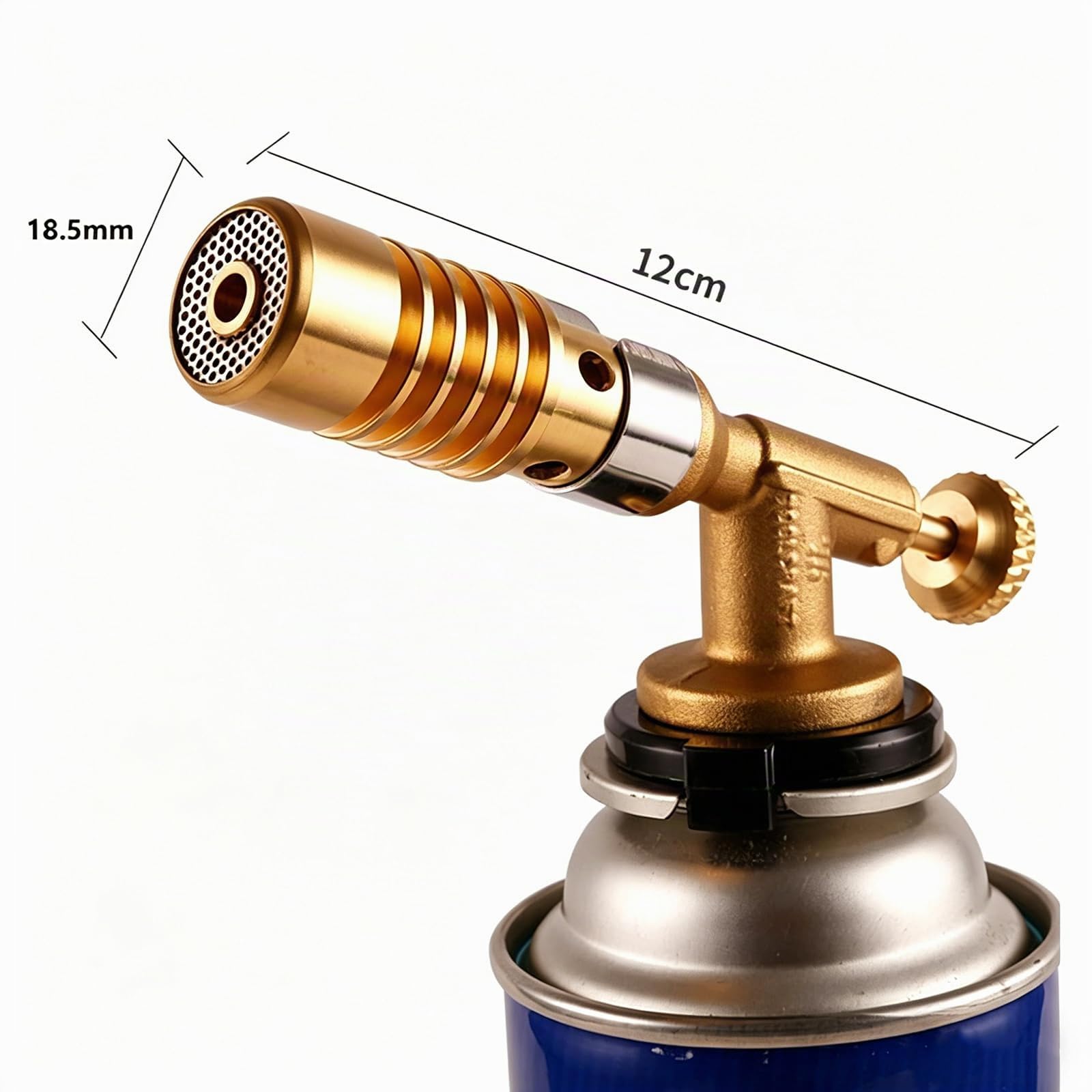 Pistola de llama de cobre, soplete ajustable portátil, soplete de gas butano turbo, para uso en casa y exterior, barbacoa, horneado, soldadura, desoldadura