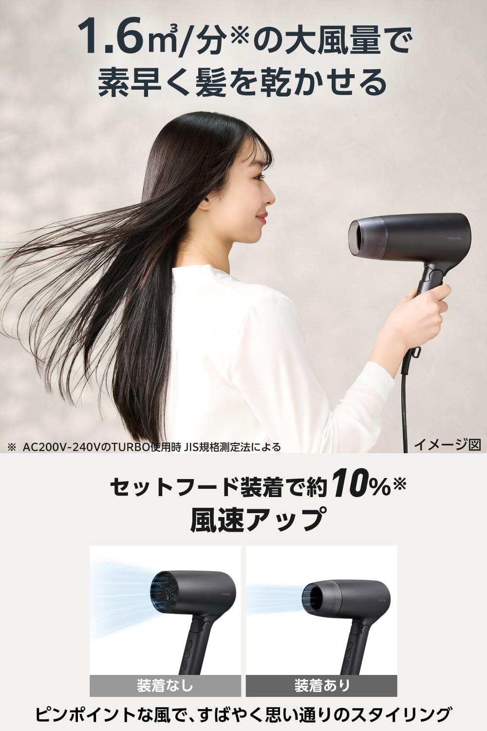 Amazon | テスコム (TESCOM) ドライヤー プロテクトイオン コンパクト