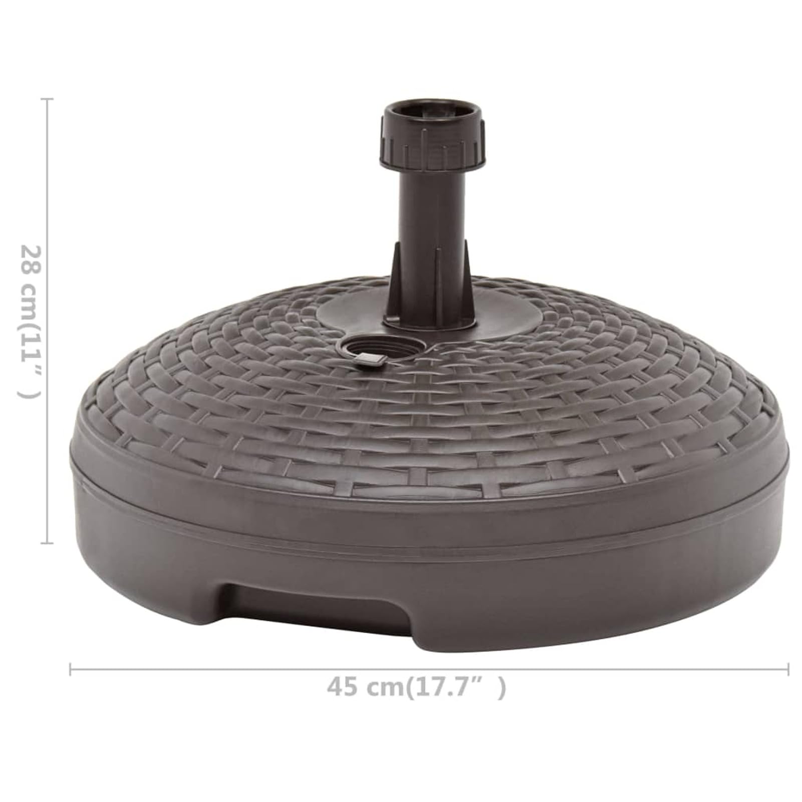 Socle de Parasol rempli de Sable/d'eau 20 L Plastique rotin,Pied De Parasol,Pied De Parasol Lourd,Pied De Parasol sur roulettes