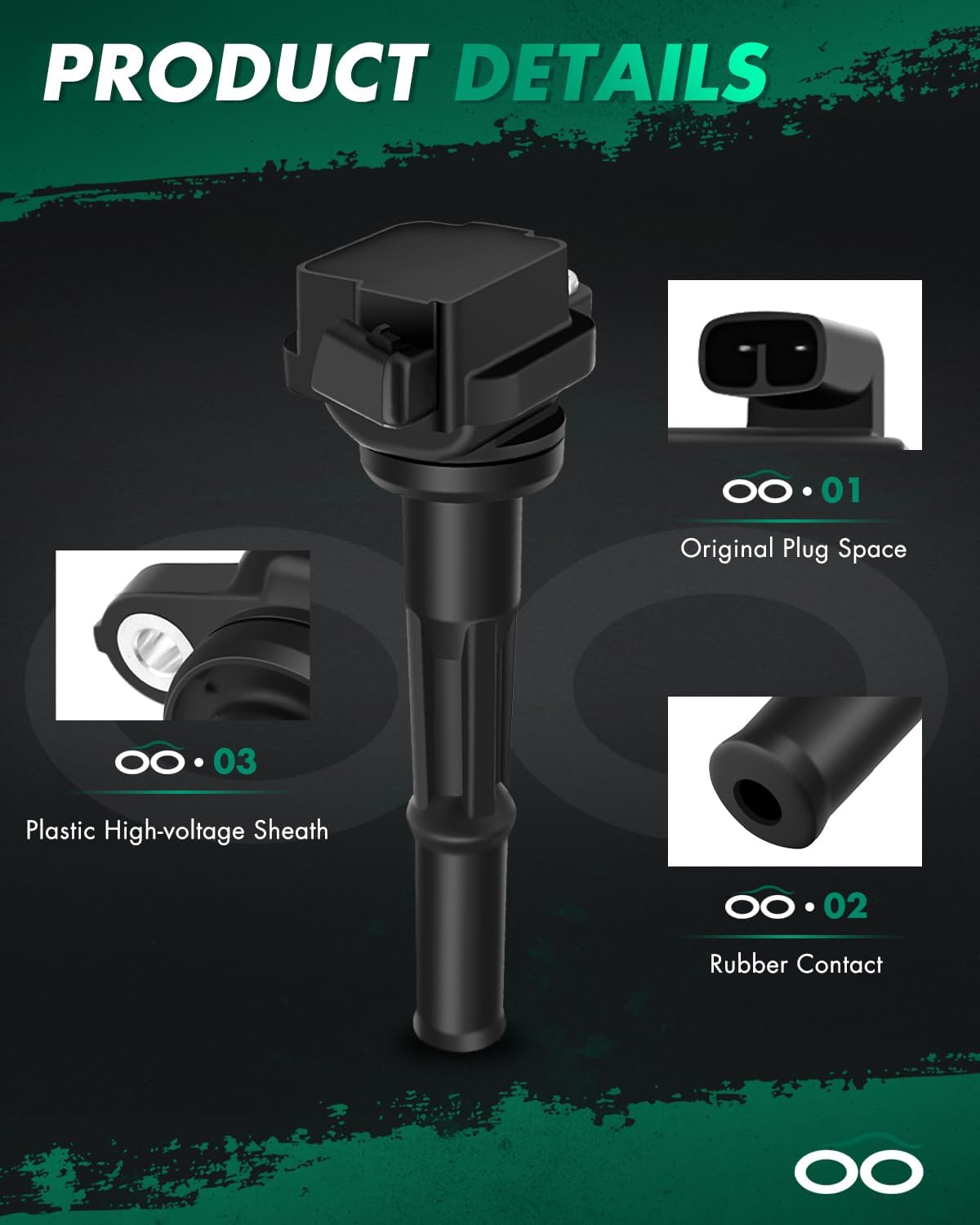 SCITOO Ignition Coil Coils Pack fits for Toyota Camry 3.0L 1994-1995 for Toyota Camry 2.2L 1994-1995 for Toyota Avalon 3.0L 1995 for Lexus ES300 3.0L 1994-1995 UF204 ‎C968 E584 5C1192 6 pcs
