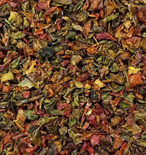 Red & Green BELL Peppers 1 Pound Bulk Bag-Heat Sealed to Maintain Freshness-Crushed & Dried Spice Seasoning