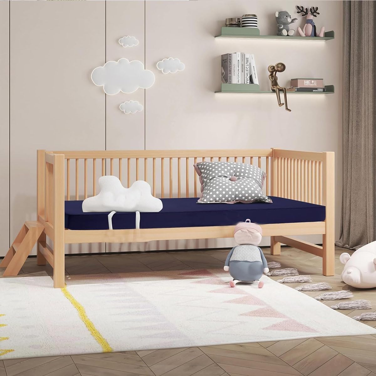 Outdoor Bench Cushion,Bench pad Cushion with Adjustable Straps,Waterproof Replacement Cushions for Outdoor Furniture,Suitable Sofa and Chair.(39.0 * 15.0 * 2in, Yellow)