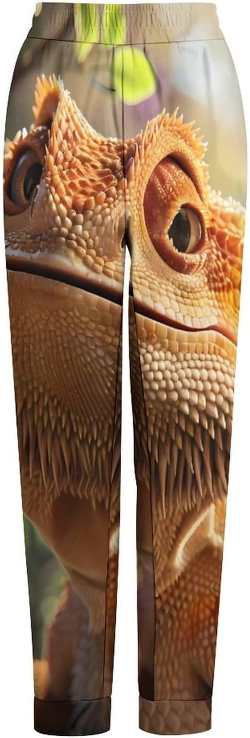 Fierce Bearded Dragon Lizard Soft Women Pajamas Pants Long Lounge Bottoms Pant Sleepwear Nightwear Pjs