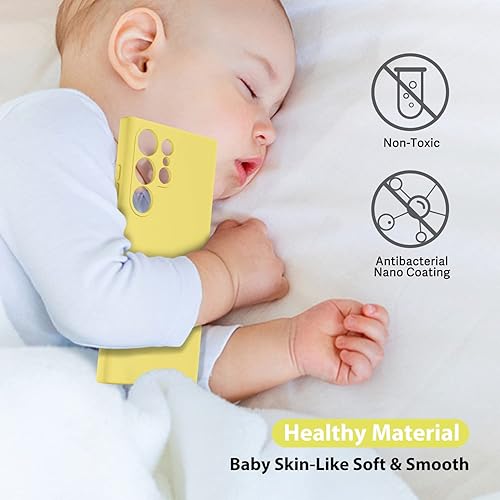 Miniatura 6 de Oakxco Funda para teléfono Samsung Galaxy S23 Ultra con agarre de silicona líquida, bonita funda de gel suave de goma TPU suave para mujeres