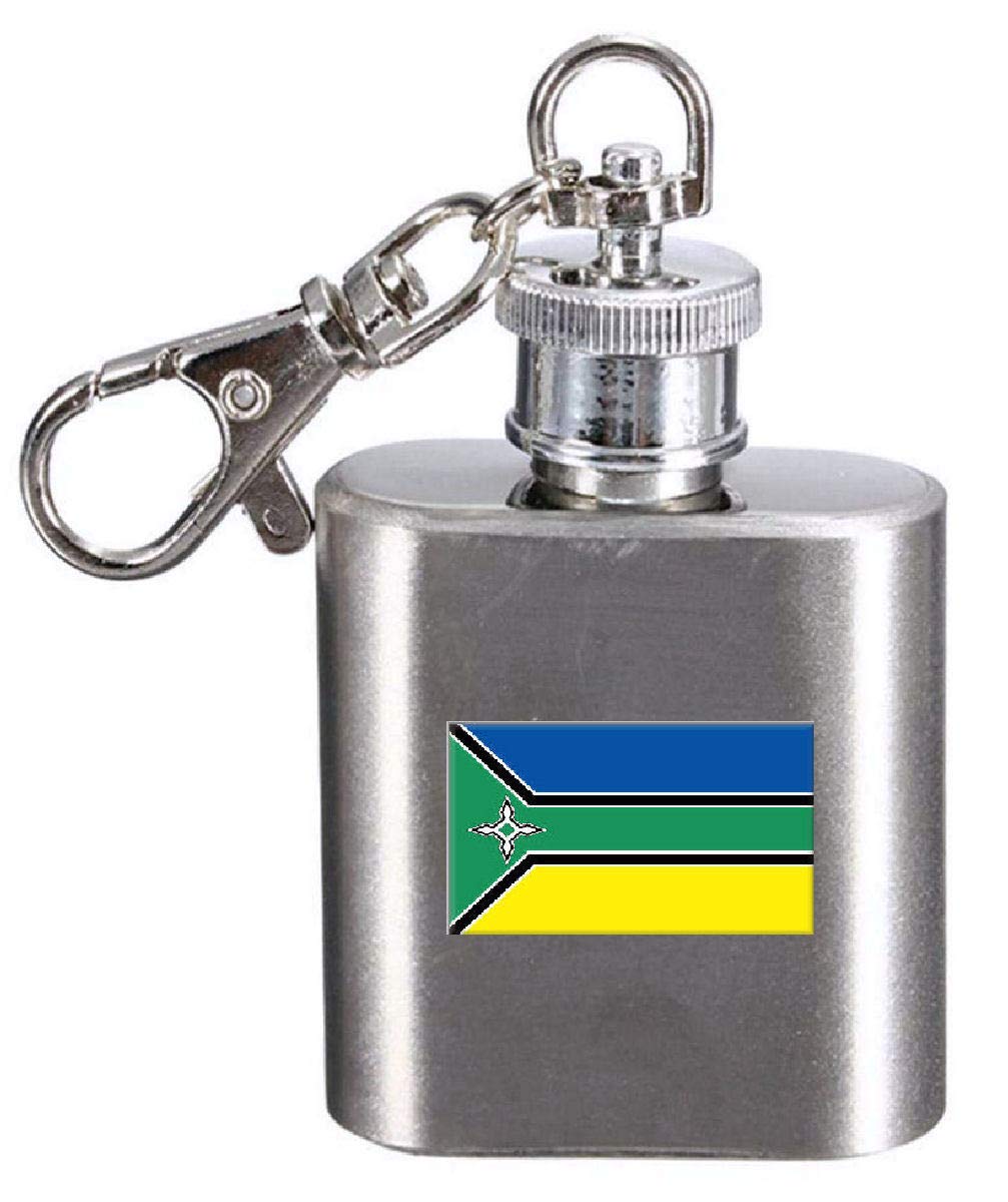 Porte-clés flasque gravé drapeau amapa mini fiole de poche pour alcool