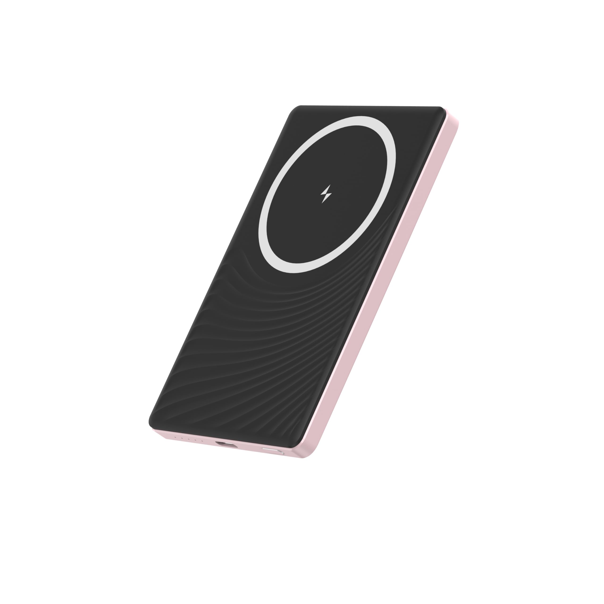 Power Bank para Magsafe,Slim Pequeño Bateria Externa Carga Rapida 5000mAh,20W PD Bateria Portatil con Entrada y Salida USB C de High Speed Powerbank para iPhone 12 13 14 15 16 Pro MAX Mini,Rosa Claro