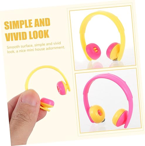 Miniatura 2 de Yardwe 25 piezas de auriculares mini auricular modelo miniture decoración artículos para el hogar decoración del hogar Mini adorno de casa modelo de