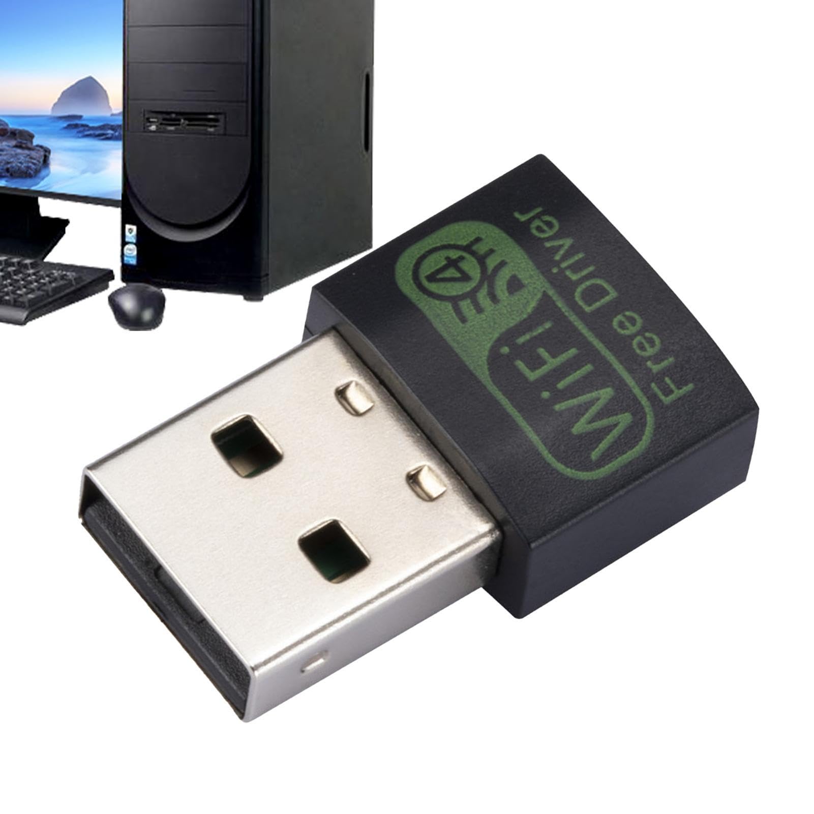Kongou Free Drive 150M Built-In Antenna Usb Wifi Wireless Adapter, Wireless Network Card Receiver, 2.4Ghz 150Mbps High-Speed Wireless Adapter, Usb 2.0/3.0 Portable Wifi Receiver For Laptop, Desktop, Pc & More