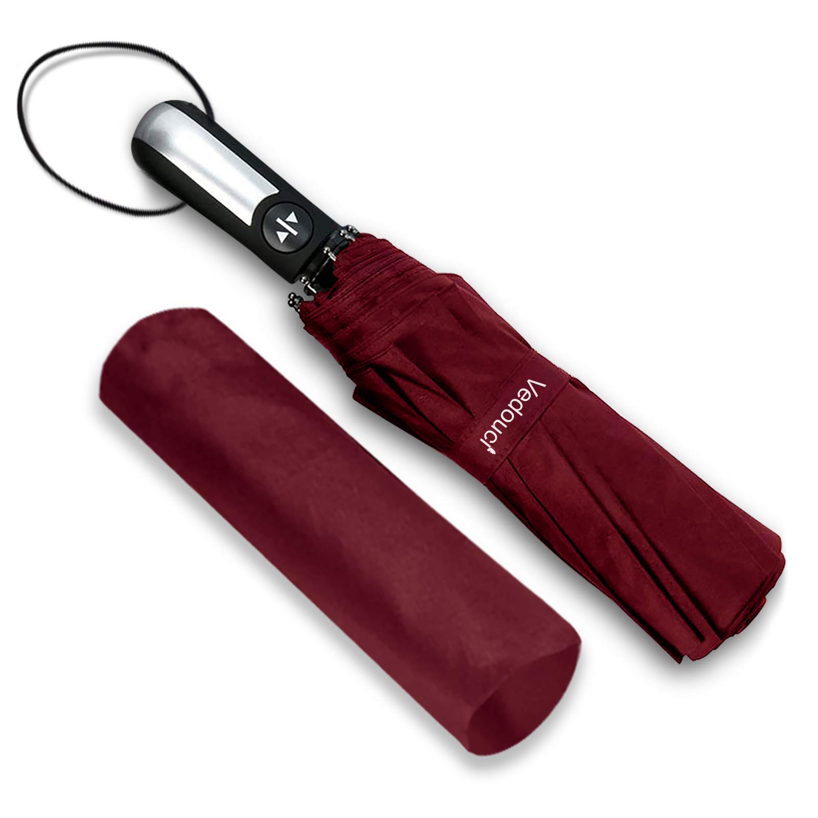 Sponsored Ad - Vedouci Folding Umbrella 10 Ribs Compact Travel Umbrella with Teflon Coating, Automatic Umbrellas UPF50+ An...