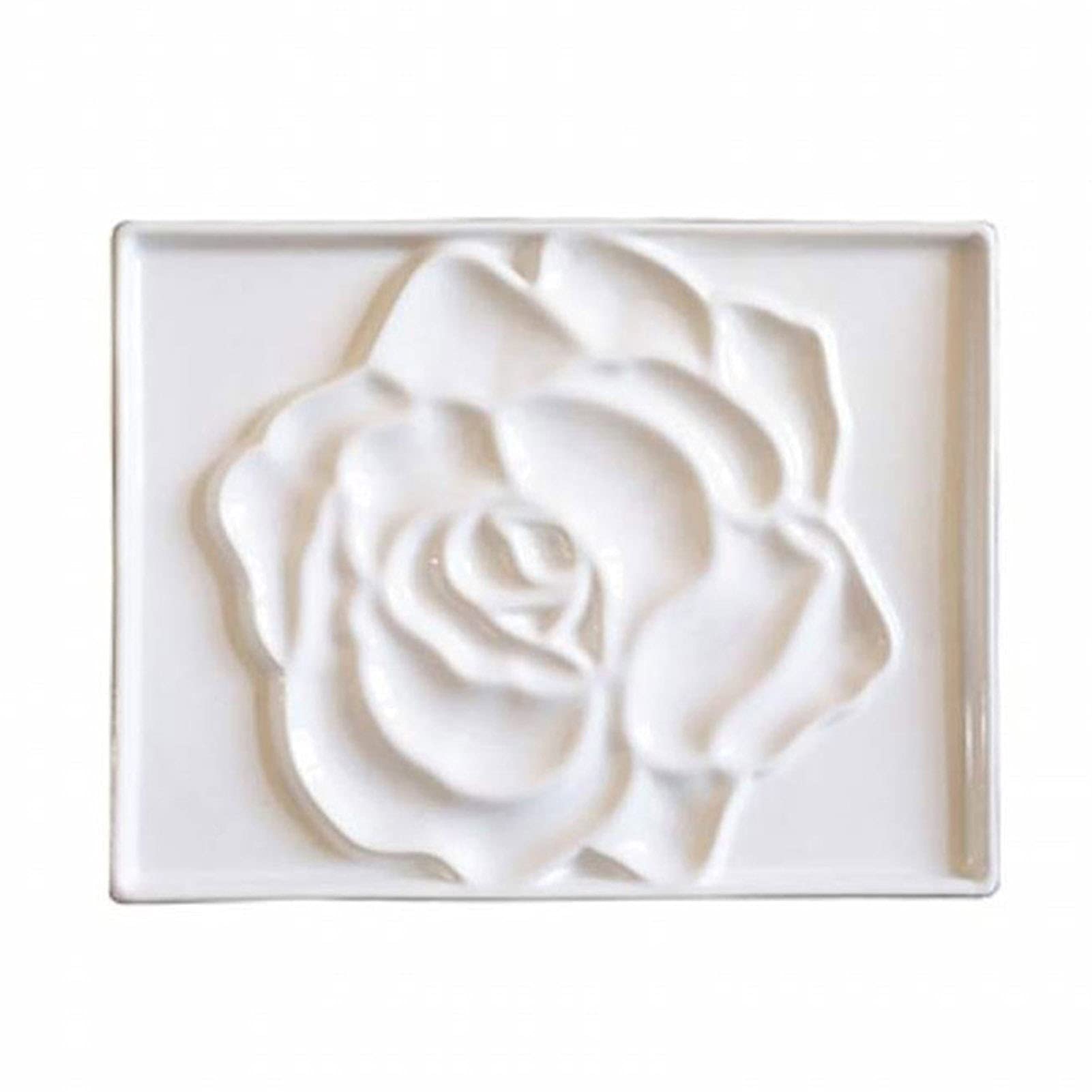 Palette en céramique type rose pour peinture aquarelle et gouache