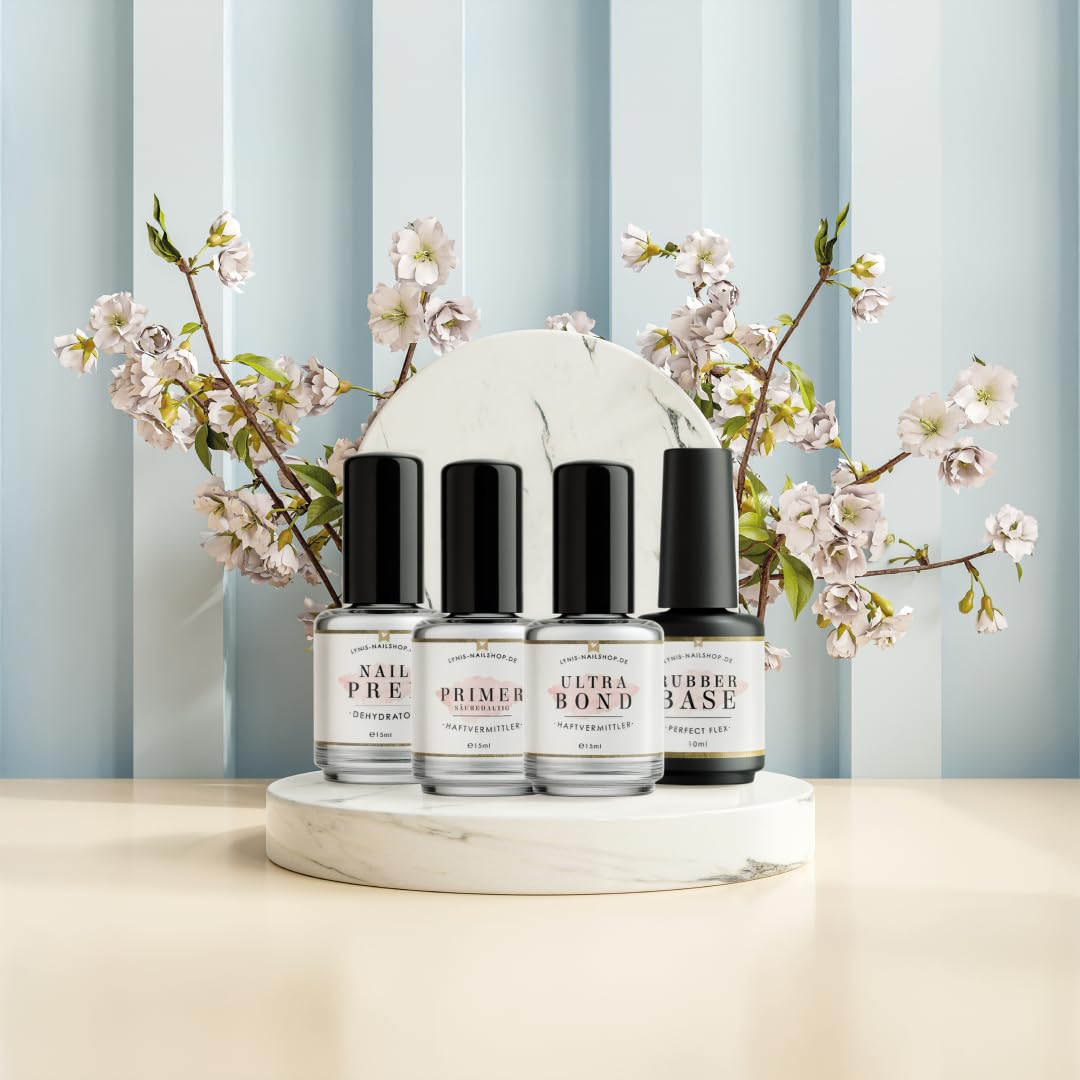 Ultra Bond HAFTUNGS-Set INTENSIV für alle Kunstnägel mit weniger Liftings und langer Haltbarkeit (Primer, Ultra Bond, Dehydrator, Perfect Flex), Lynis-Nailshop.de