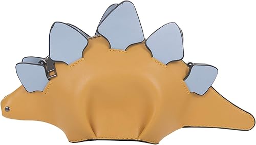 QZUnique Bolso de hombro de tiburón de dinosaurio para mujer, diseño de animales 3D, con cremallera, bolso cruzado tipo mensajero para niña