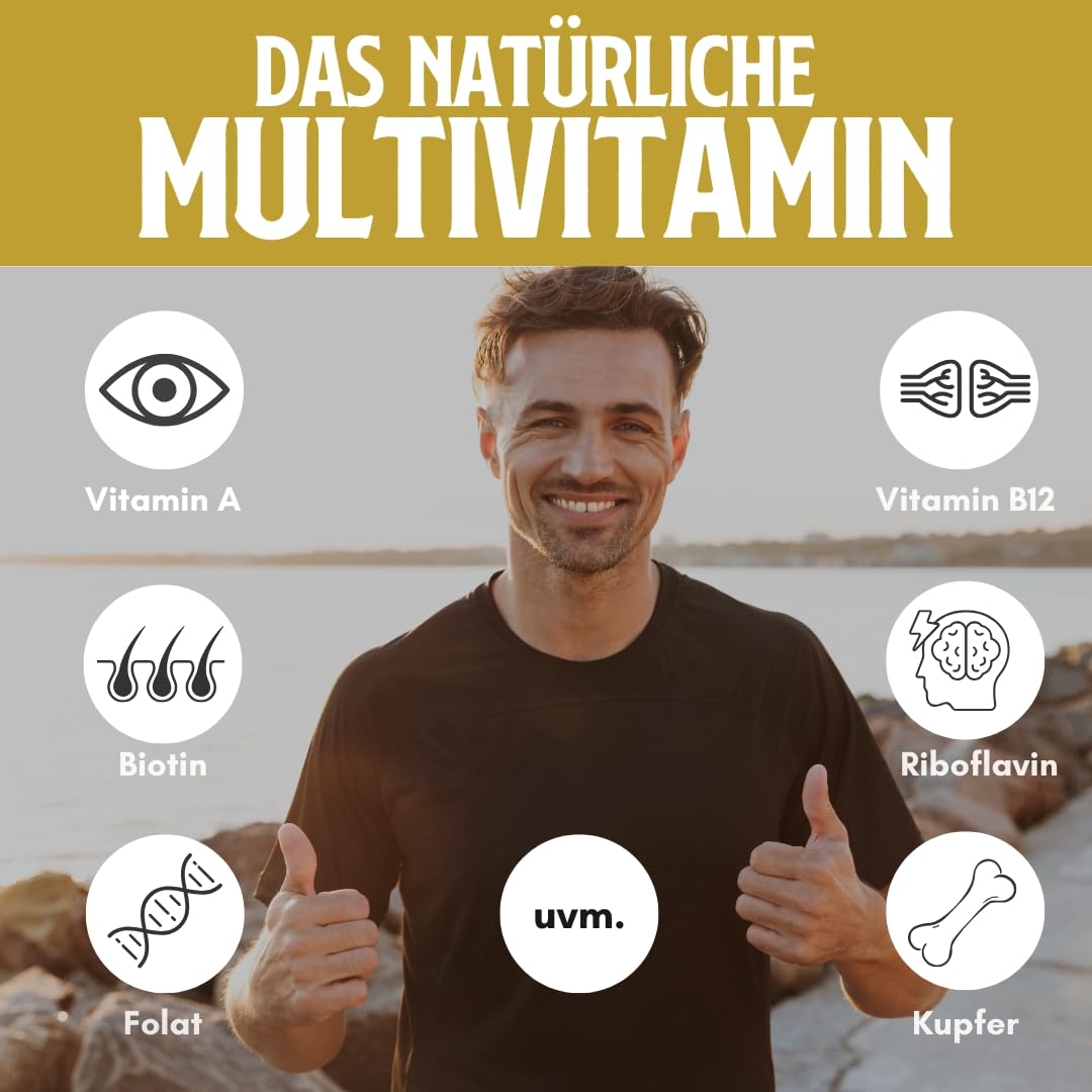 Bio Rinderleber Kapseln – 240 Stück von grasgefütterten Weiderindern aus Deutschland | Natürliches Multivitamin mit Folat, Eisen, Vitamin B12 & Kupfer | Hochwertiges Leber-Supplement I AUR Naturals
