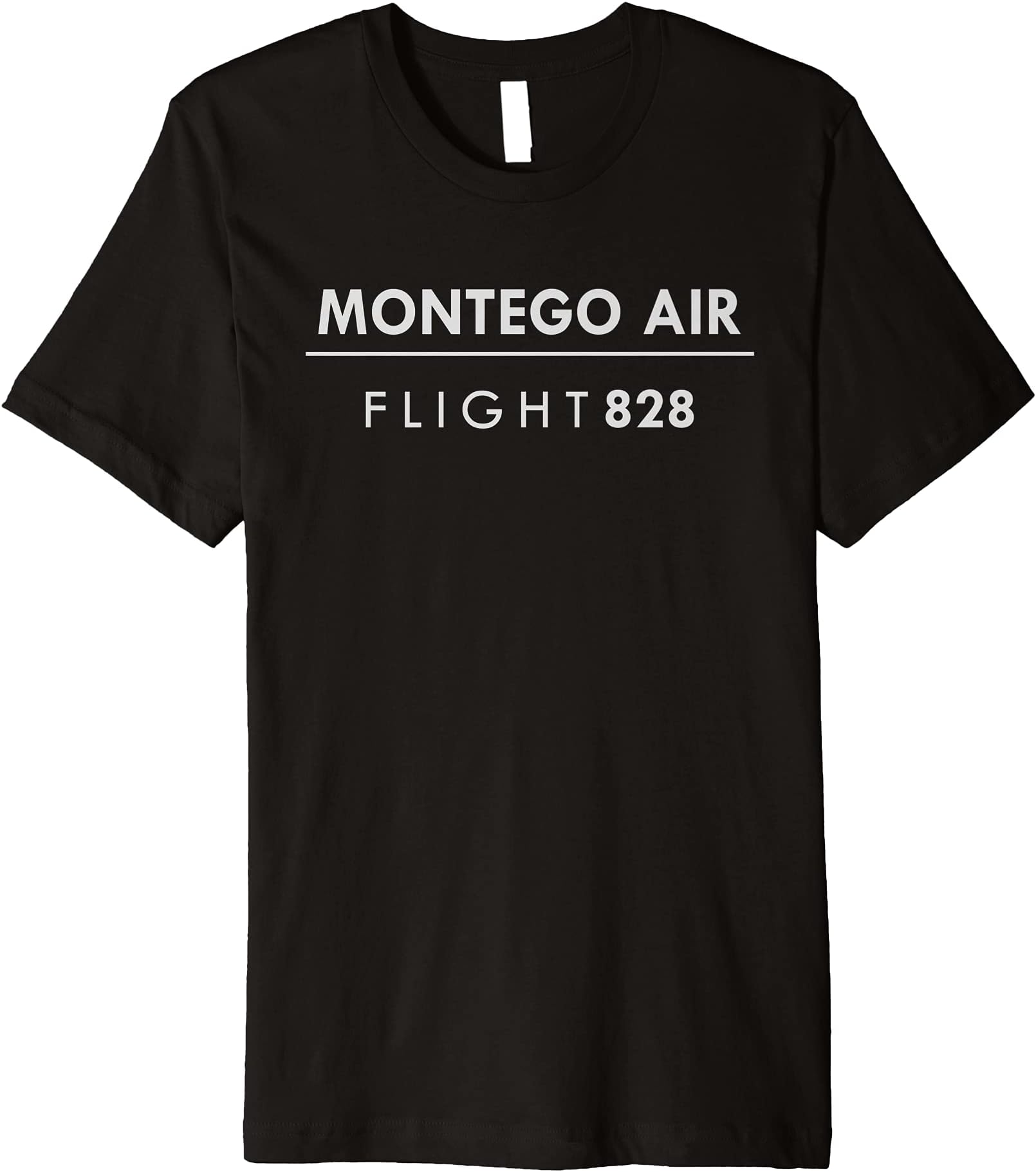 TRAVEL WORKSJamaica Montego Air Flight 828 Mens Womens Manifest Premium T-Shirt