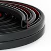 Draught Excluder for Doors, D-Shape Rubber Door Seal Strip, Self-Adhesive Draft Excluder Weather Stripping for Door Frame Windows Soundproof Insulation, Suit for 2.5 to 5.5mm Gap Black, 7M