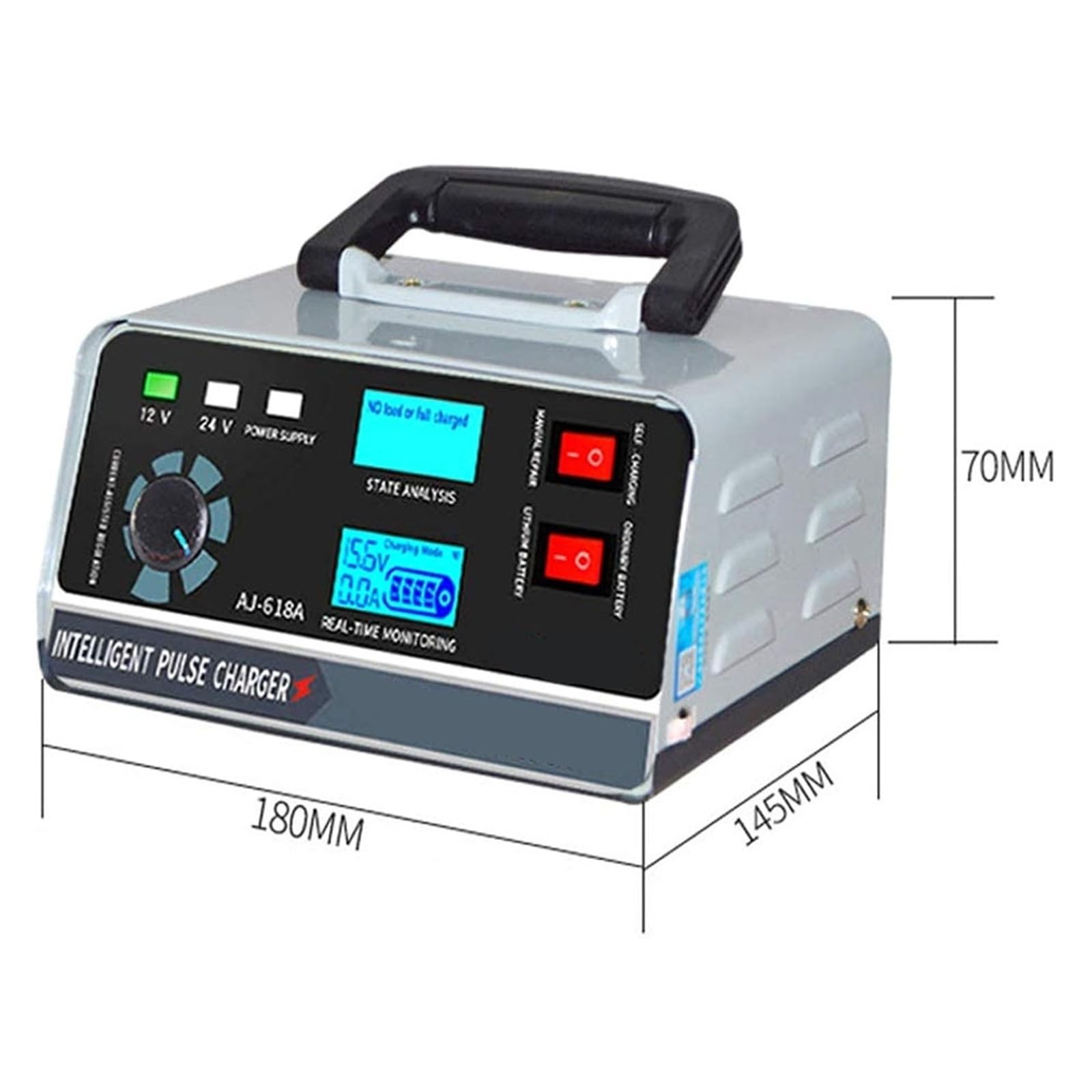 Chargeur de Batterie, Chargeur de batterie automatique 12 V/24 V 30 A avec charge en 3 étapes, charge intelligente et réparations