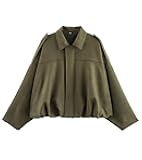 Womens Faux Suede Bomber Jacket Casual Lapel Pilot Cropped Coat Oversized Motorcycle Jackets 2025 Outerwear