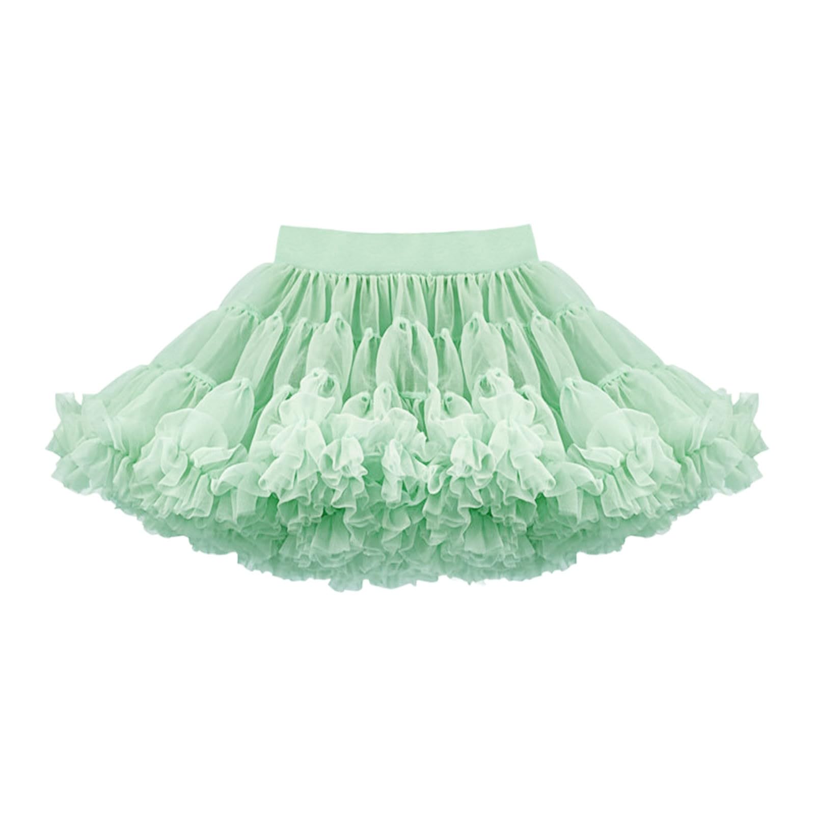 Jupe en tulle pour femme - Jupon court - Jupe tutu bicolore - Jupe en maille moelleuse - Pour carnaval, cosplay, ballet, danse - Taille élastique avec nœud