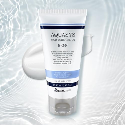 Miniatura 5 de BMC KOREA Aquasys Facial EGF Crema Hidratante 2.82 fl oz, Crema de regeneración de la piel de alto rendimiento para ayudar a mejorar la humedad y