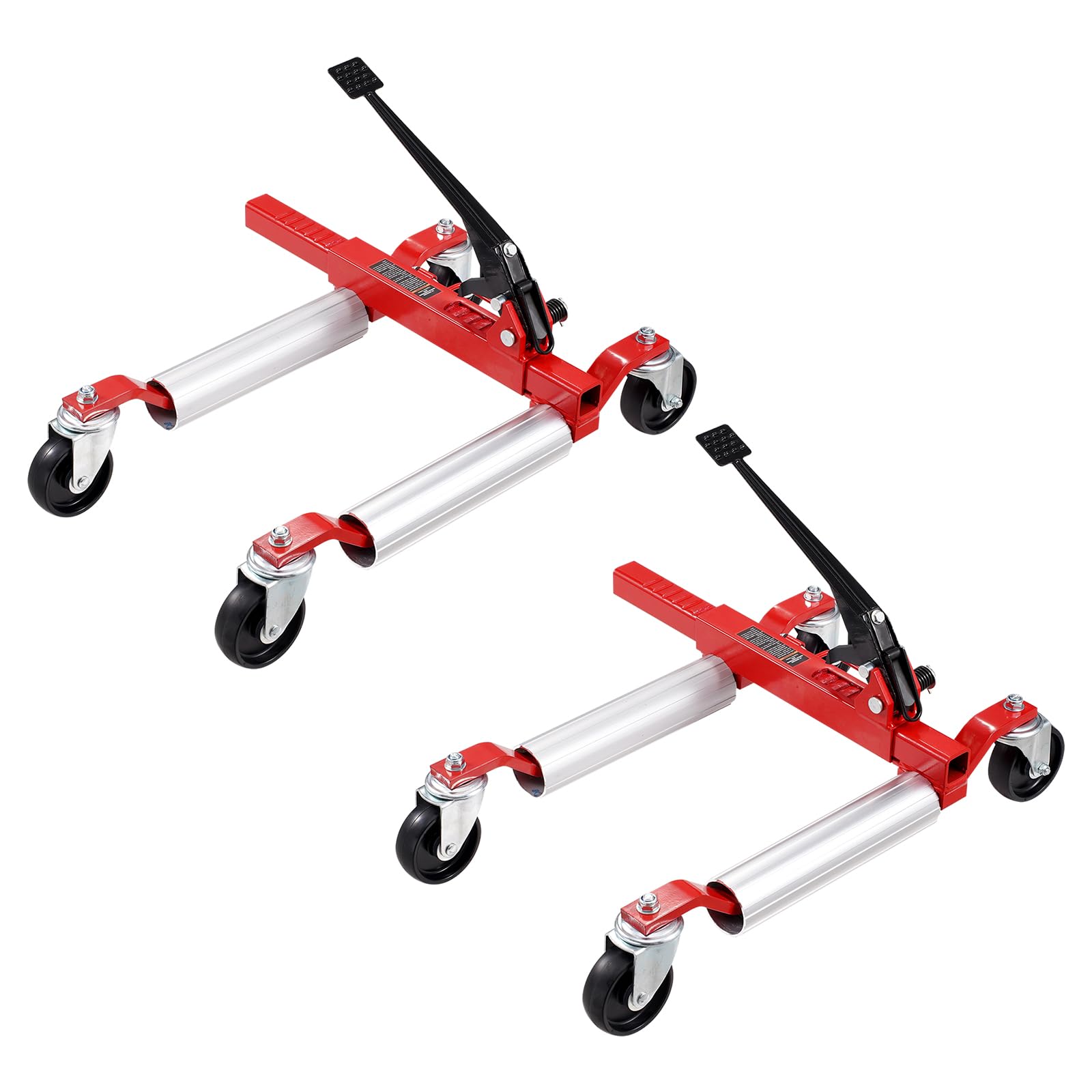 VEVOR Wheel Dolly, Max Capacity 1500 Lbs Car Dolly, Car Jack Dolly Lifter with Wheels, Heavy Duty Vehicle Positioning Ratchet Tire Jack, for Vehicle Car Auto Repair Moving, Set of 2
