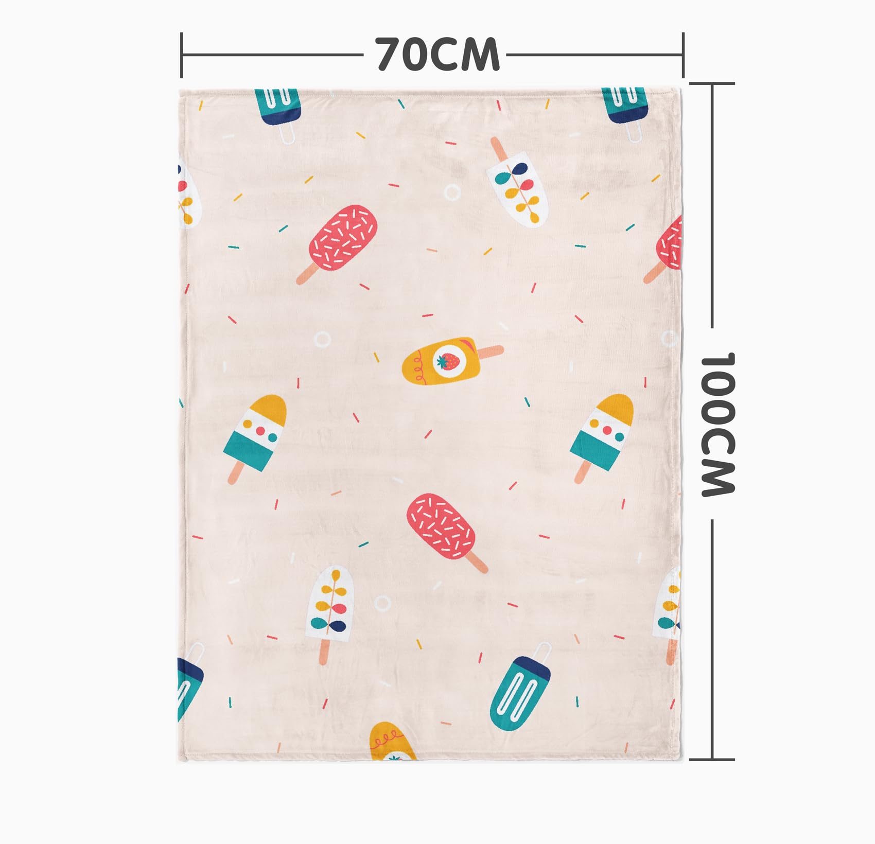 Soft Baby Blanket - Ice Cream Print -2