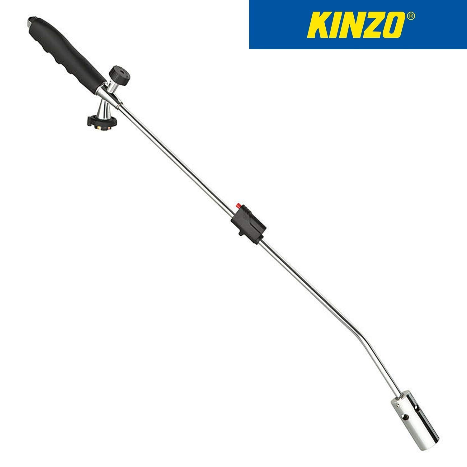 Kinzo - Bruciatore per erbacce, 80 cm, con 10 cartucce di gas butano da 227 g, bruciatore a gas con accensione piezoelettrica max 1000 °C, bruciatore