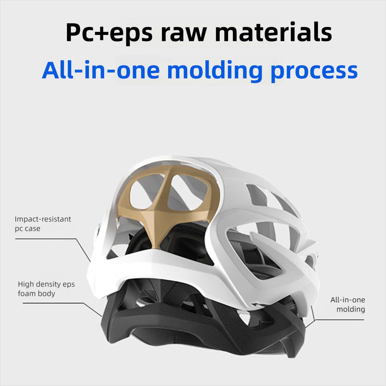 EMUKOEP Casque de Cyclisme à Quille Intégrée EPS PC pour Cyclistes Unisexes avec Apparence à la Mode