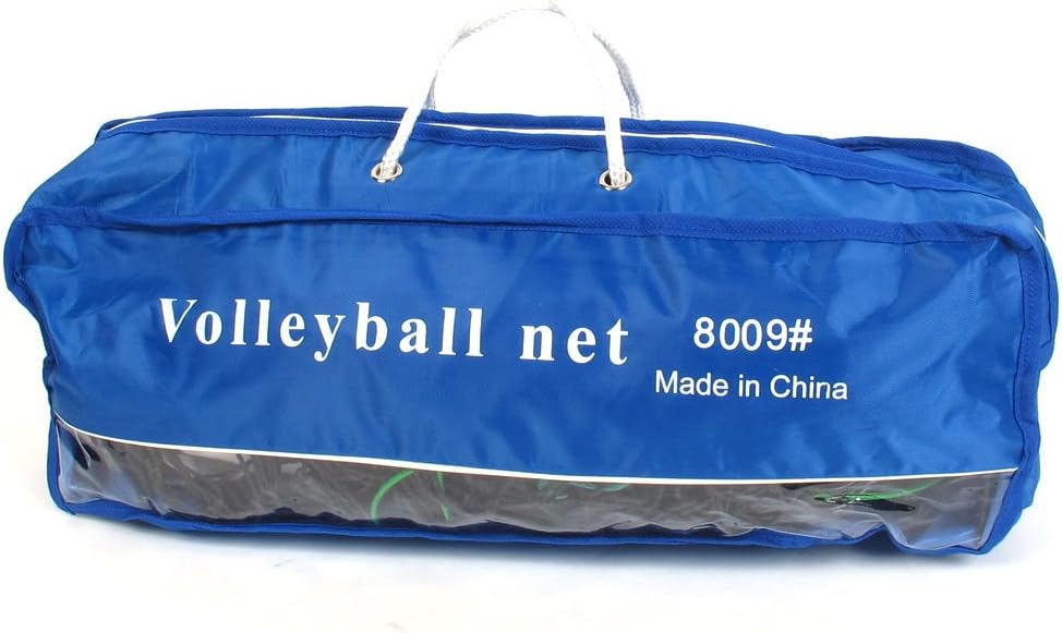 White Trim Black Nylon Braided Knotted Sports Volleyball Net 9M x 1M (id: 09e 429 6be 9a6 163