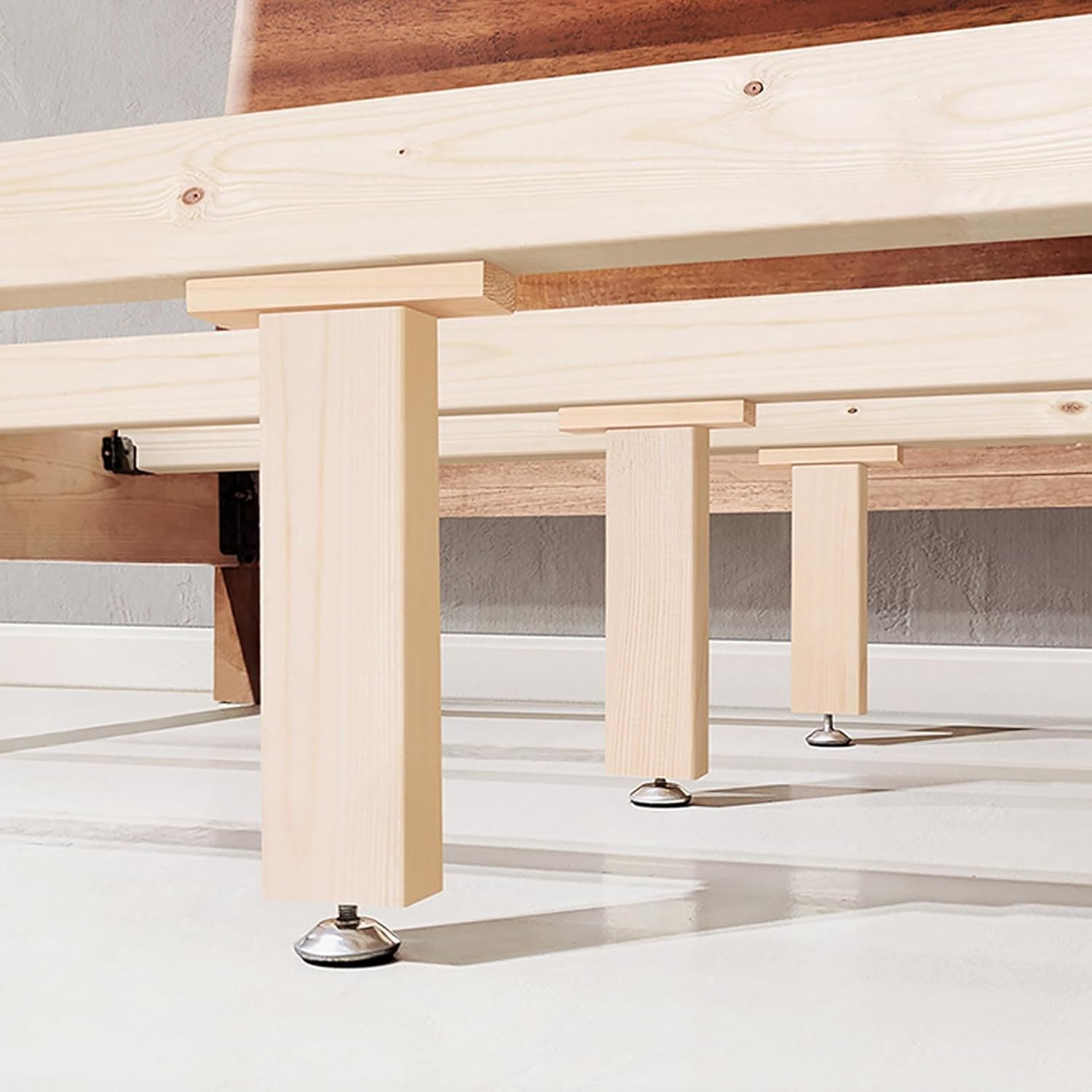 Patas de Muebles Regulables, Patas de Cama atornilladas, Patas de Base de conexión, Patas de Apoyo para Muebles, Altura Regulable hasta 2 cm, 2 Piezas(Size:32-34 cm)