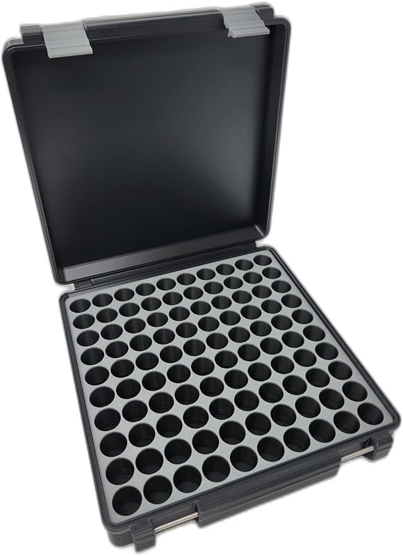 Estojo rígido para armazenamento de frascos de 3 mL Generic, preto/cinza, 1 unidade