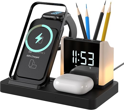 Portronics HexaCharge 6in1 15W Fast Magnetic Wireless Charging for iPhone 15/15 Plus/15 Pro/15 Pro Max,14/14 Plus/14 Pro/1...