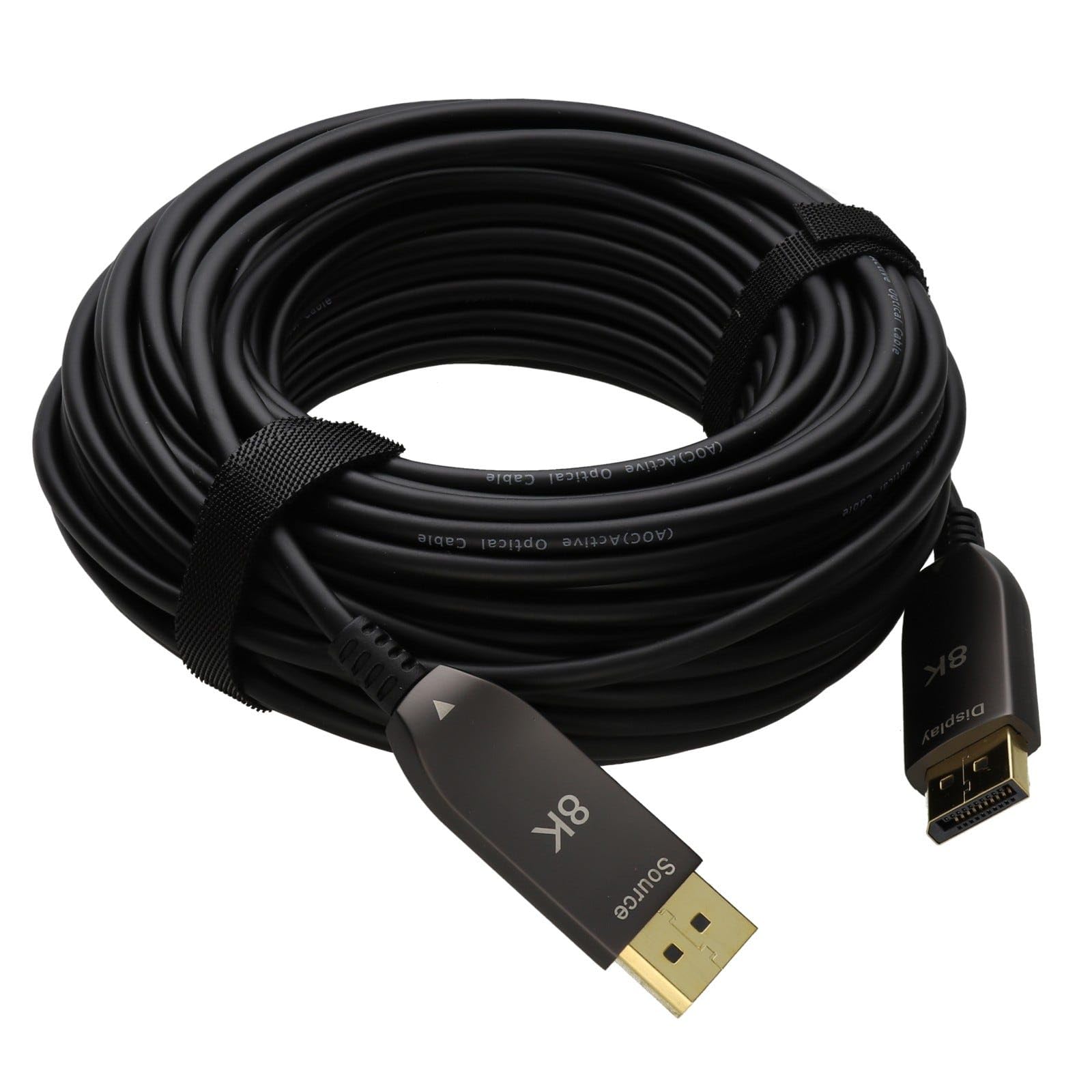 kenable Câble Optique Actif DisplayPort 1.4 AOC HDR 32Gbps 8K 30Hz 4K 120Hz 20 m [20 mètres/20m] Noir