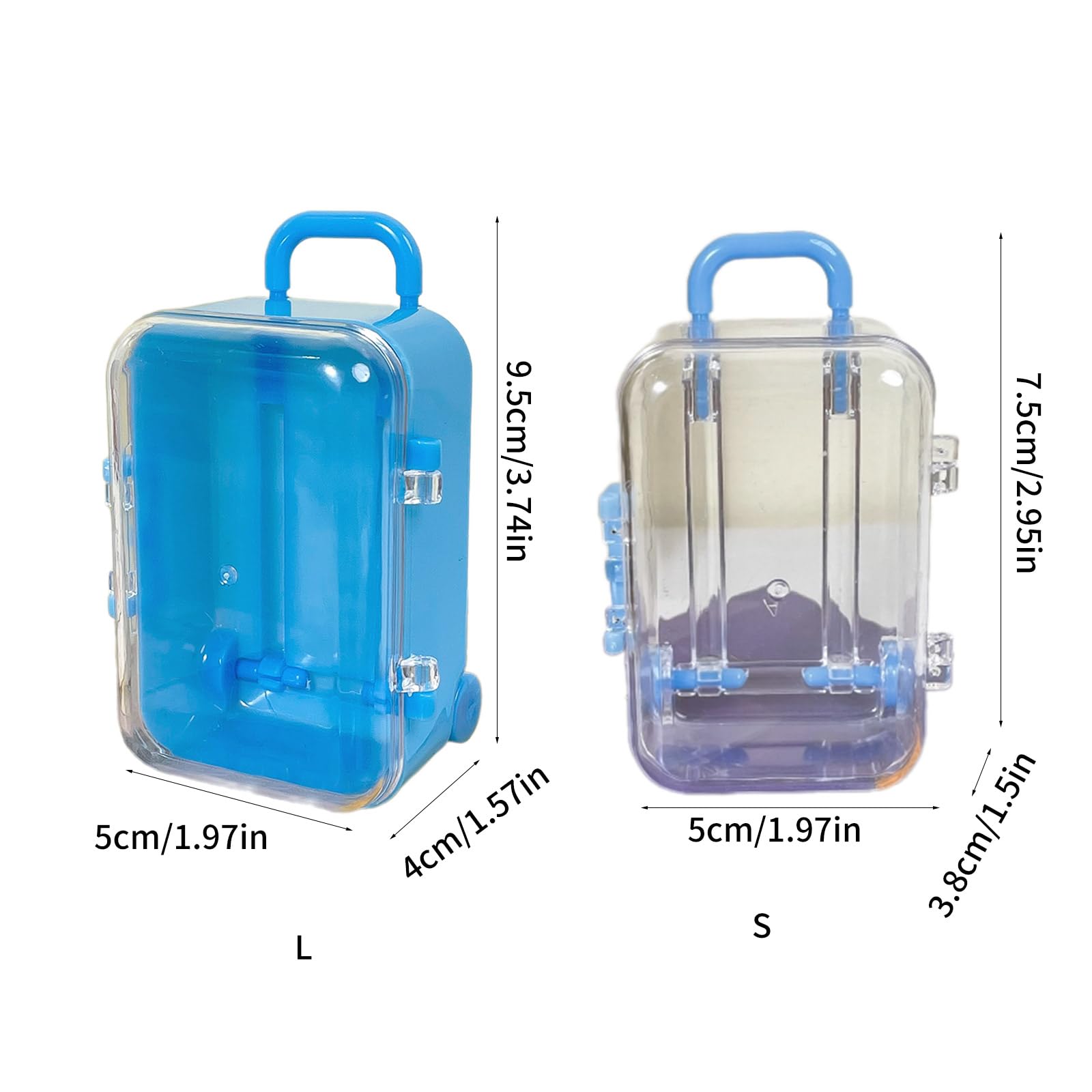 Amazon.com: OVERTOYOU Mini Suitcase, Plastic Miniature Suitcase